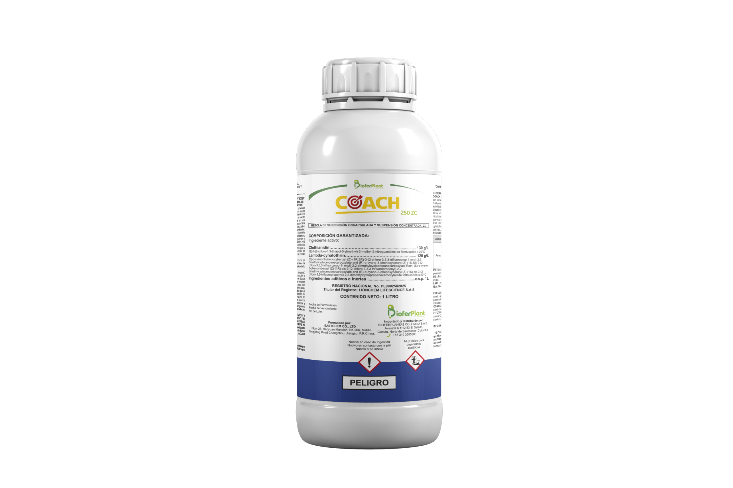 Insecticida COACH 250 ZC Bioferplant para broca en café Colombia